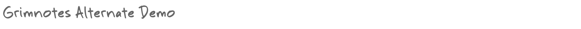 Sample characters Grimnotes Font